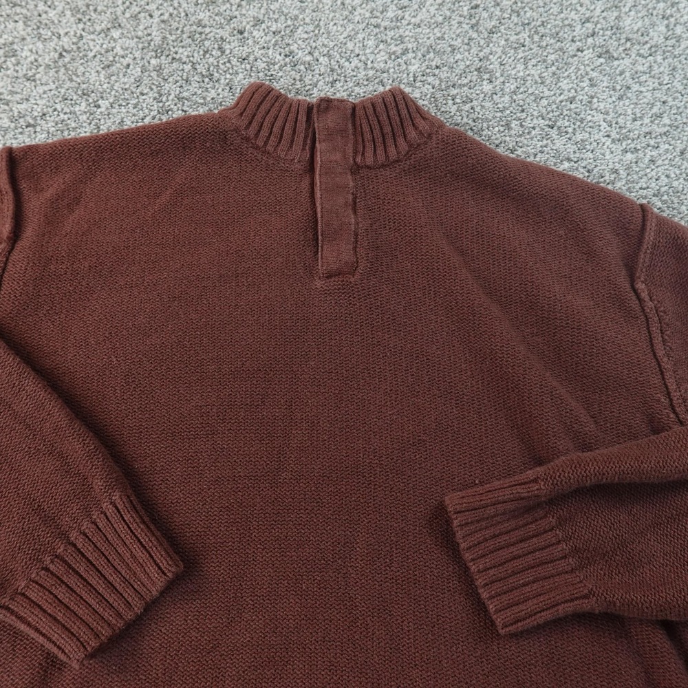 Woolrich Sweater Mens 2XL Brown Heavy Mock Neck Knit‎ Pullover Outdoor Hiking